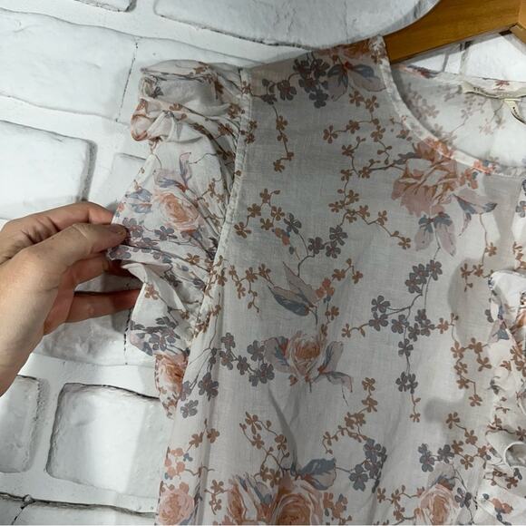 Maje Floral Ruffle Maxi Dress Size 3 (US Large) - Picture 11 of 14